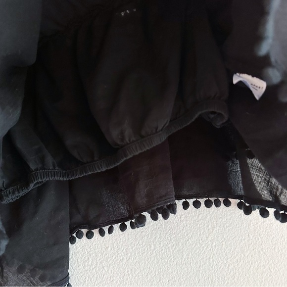 Apiece Apart Rosal Off the Shoulder Layered Black Crop Top 100% Cotton - Picture 9 of 12